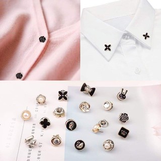 🇲🇾 Button Pin Prevent Accidental Exposure Blouse Buttons Brooch Pins Badge Pins Collar Button