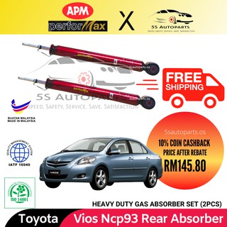 Apm Rear Belakang Shock Absorber For Toyota Vios Ncp93 Dugong 1 5 07 12 2pcs