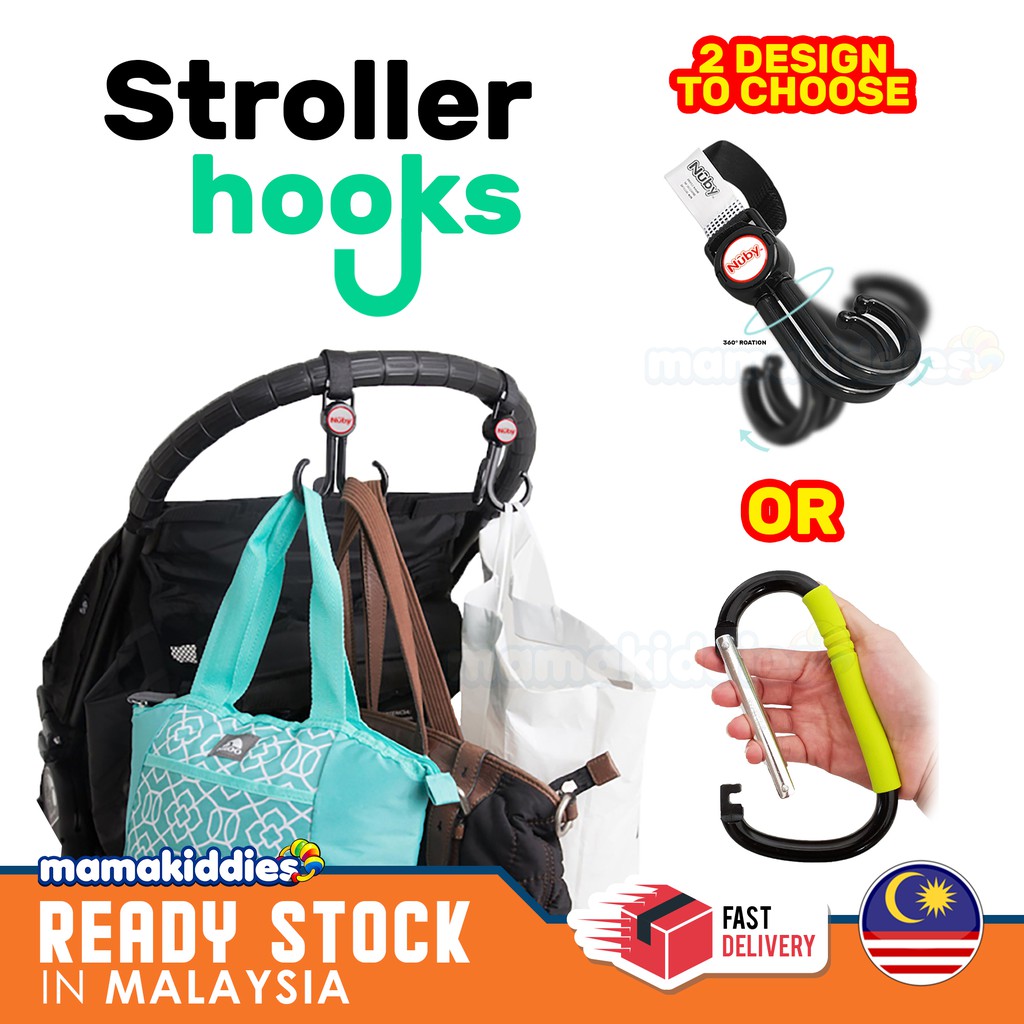 nuby stroller hooks