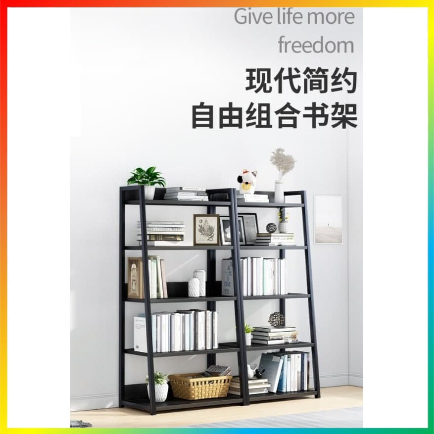 (DA20) 5 Tier Steel Bookshelf Steel Frame Steel Flower Shelf