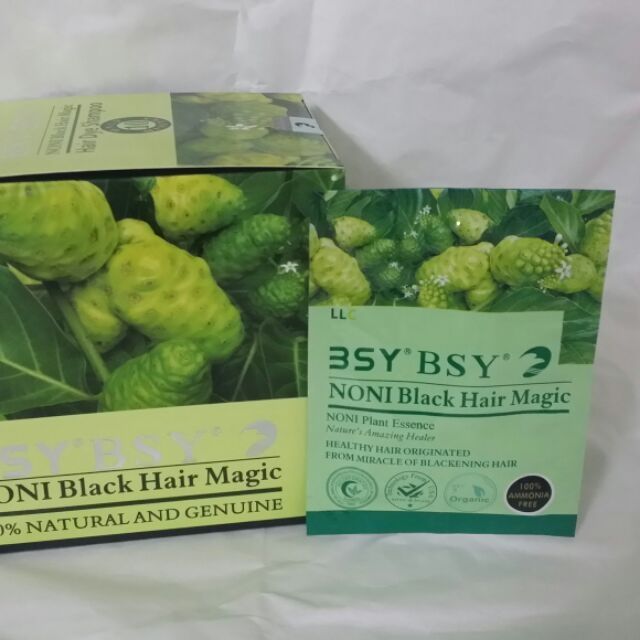 BSY Noni Black Hair Magic 100% original-1box | Shopee Malaysia