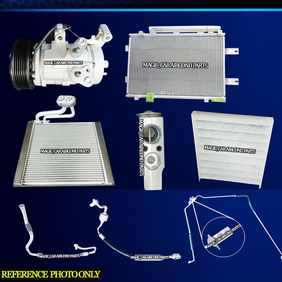 PERODUA MYVI LAGI BEST FULL SET COMPRESSOR/ CONDENSER/ COOLING COIL/ EXPANSION VALVE/ AIR FILTER