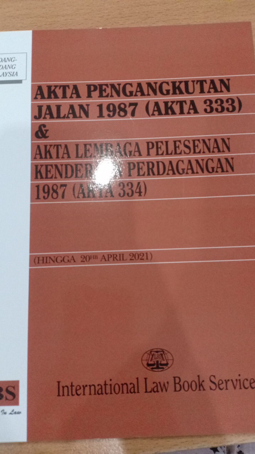 Akta Pengangkutan Jalan 1987 Akta 333 Akta Lembaga Pelesenan Kenderaan Perdagangan 1987 Akta 334 Hingga 20 4 2021 Shopee Malaysia