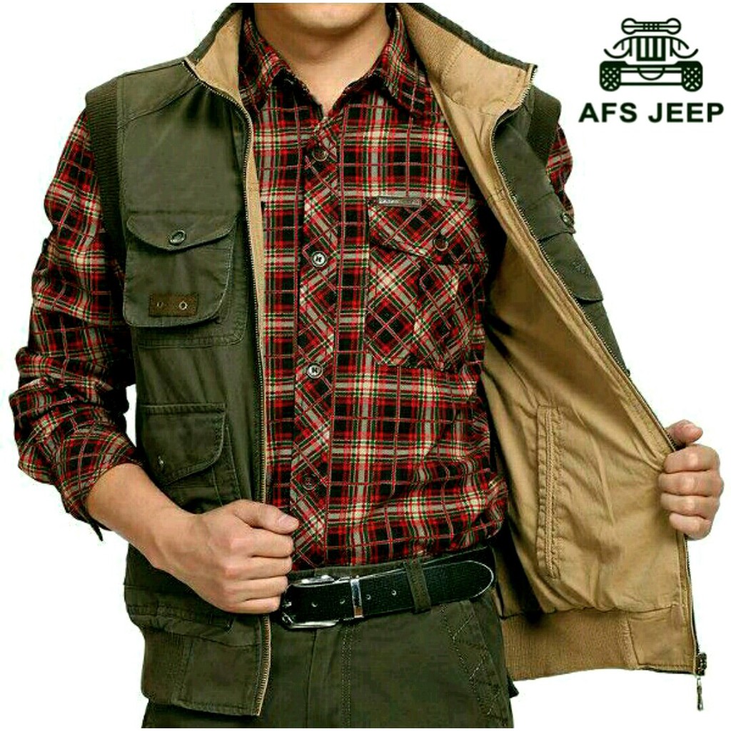 Jeep Vest - Green Army - Original Jeep Vest | Shopee Malaysia