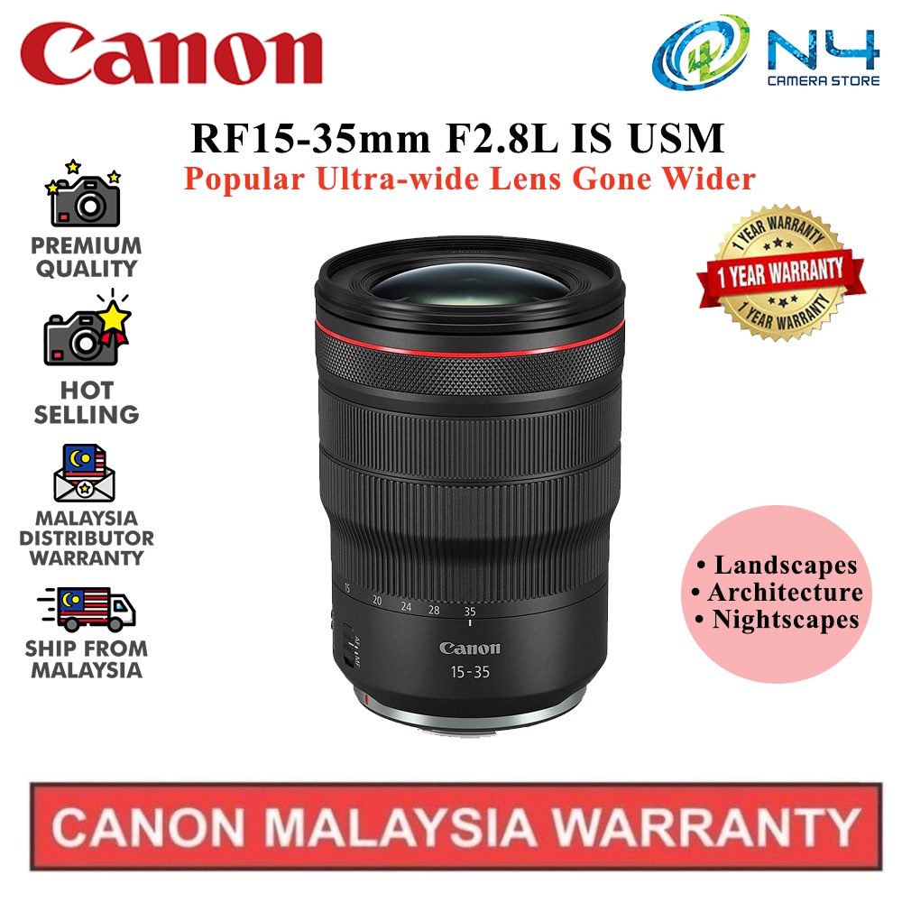 Canon RF 15-35mm RF15-35mm F2.8 L IS USM Lens for EOS R RP R5 R6 R3 ...