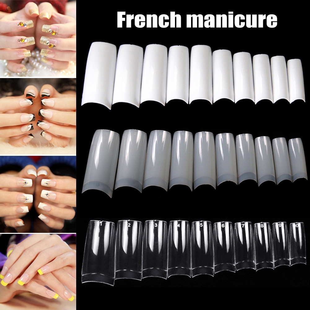 600pcs Clear Acrylic Nail Tips French Nail Tip Fake Nails Half Cover False Nail With Case Natural False Nails Tips Curved Fake Nail Transparent Clear French Acrylic Abs Nail Shopee Malaysia