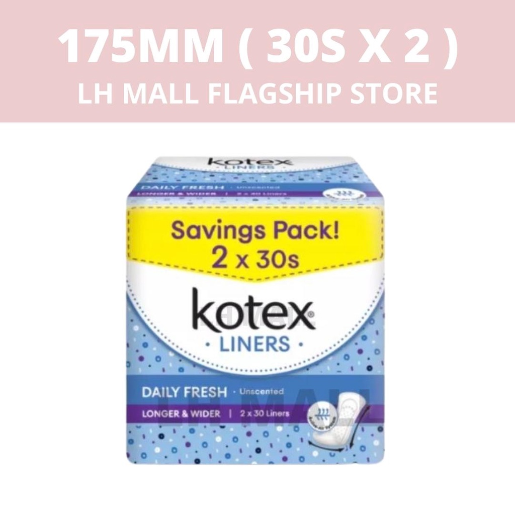 SAVING PACK - 175MM ( 30S X 2 ) KOTEX® DAILY FRESH UNSCENTED LINERS L&W