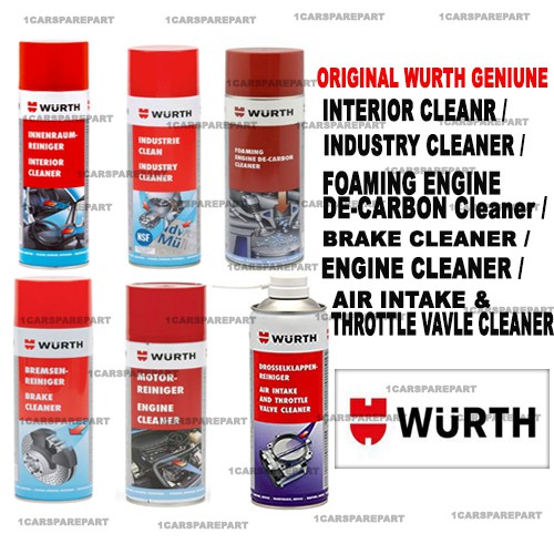 ORIGINAL WURTH GENIUNE INTERIOR/INDUSTRY/FOAMING ENGINE DE-CARBON/BRAKE ...