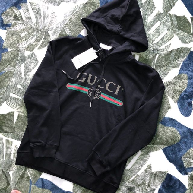 GUCCI HOODIE BLACK MEN WOMEN STREETWEAR | Shopee Malaysia