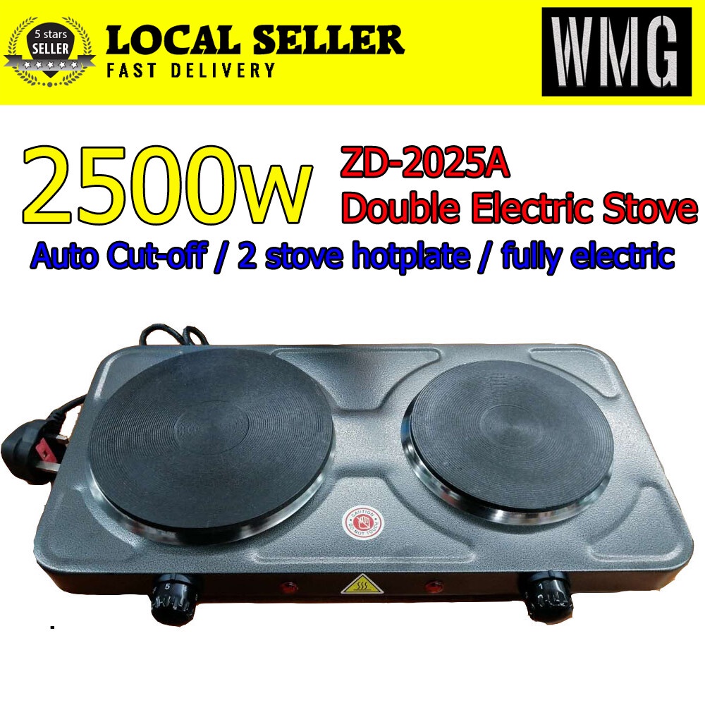 Double Electric Stove / Hot Plate 2500W Quality Cookware Electric Cooking Safety Auto Cut-off 220V Dapur Electirk