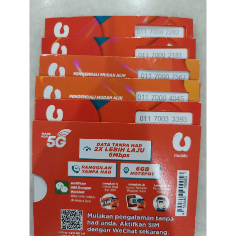 U Mobile Prepaid Sim Karte, Malaysia – DWZY