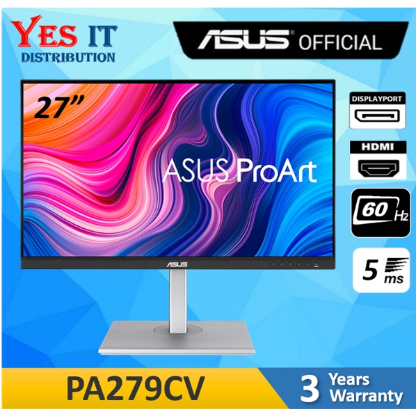 Asus PA279CV 27" ProArt Display 4K UHD 5MS 60HZ USB C Professional