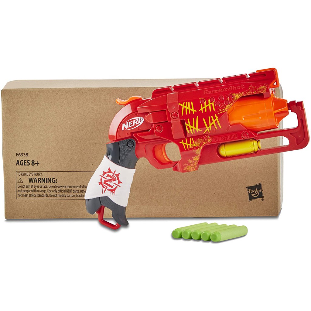 nerf zombie strike hammer shot elite toy gun