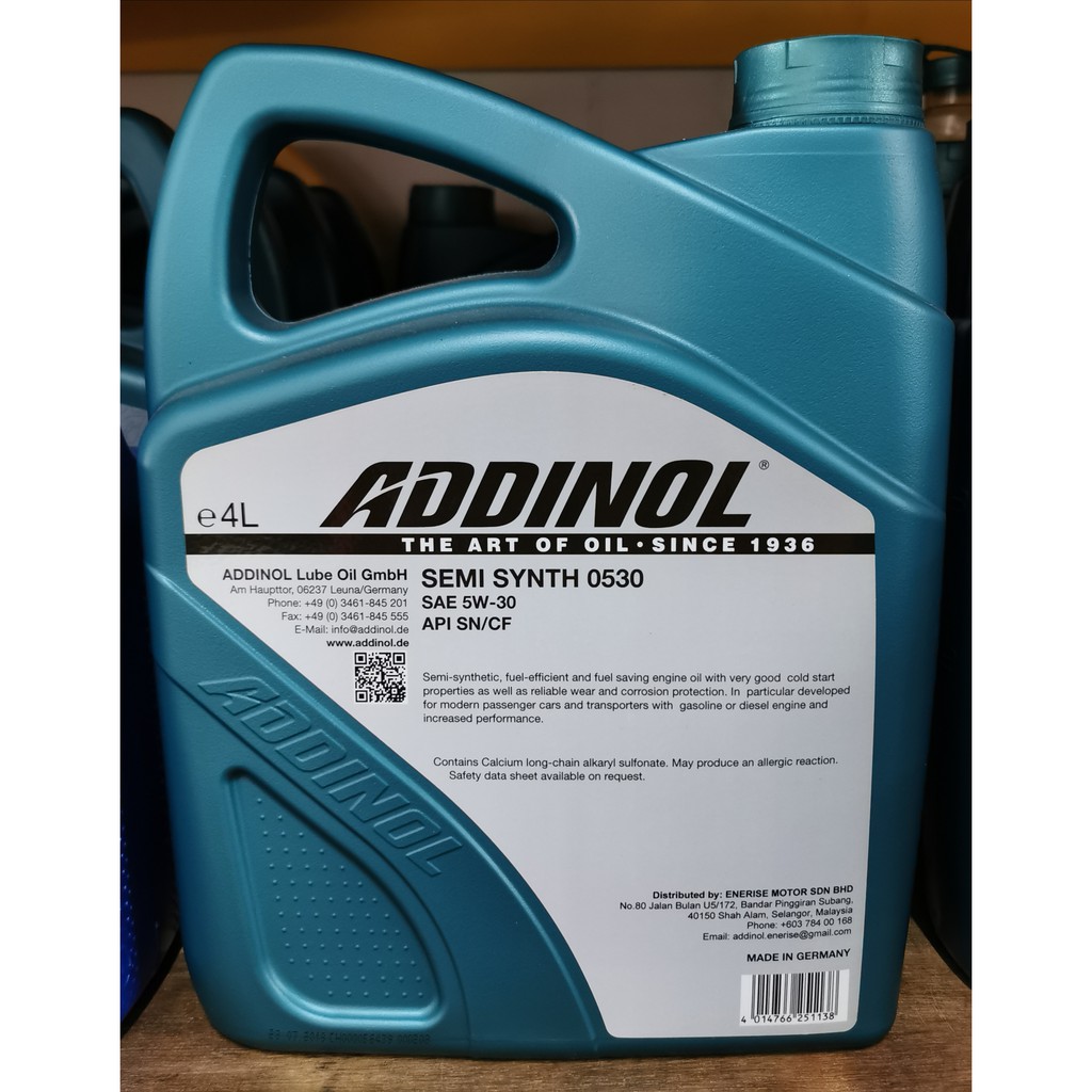 Addinol Semi Synth 0530 5w30 Shopee Malaysia