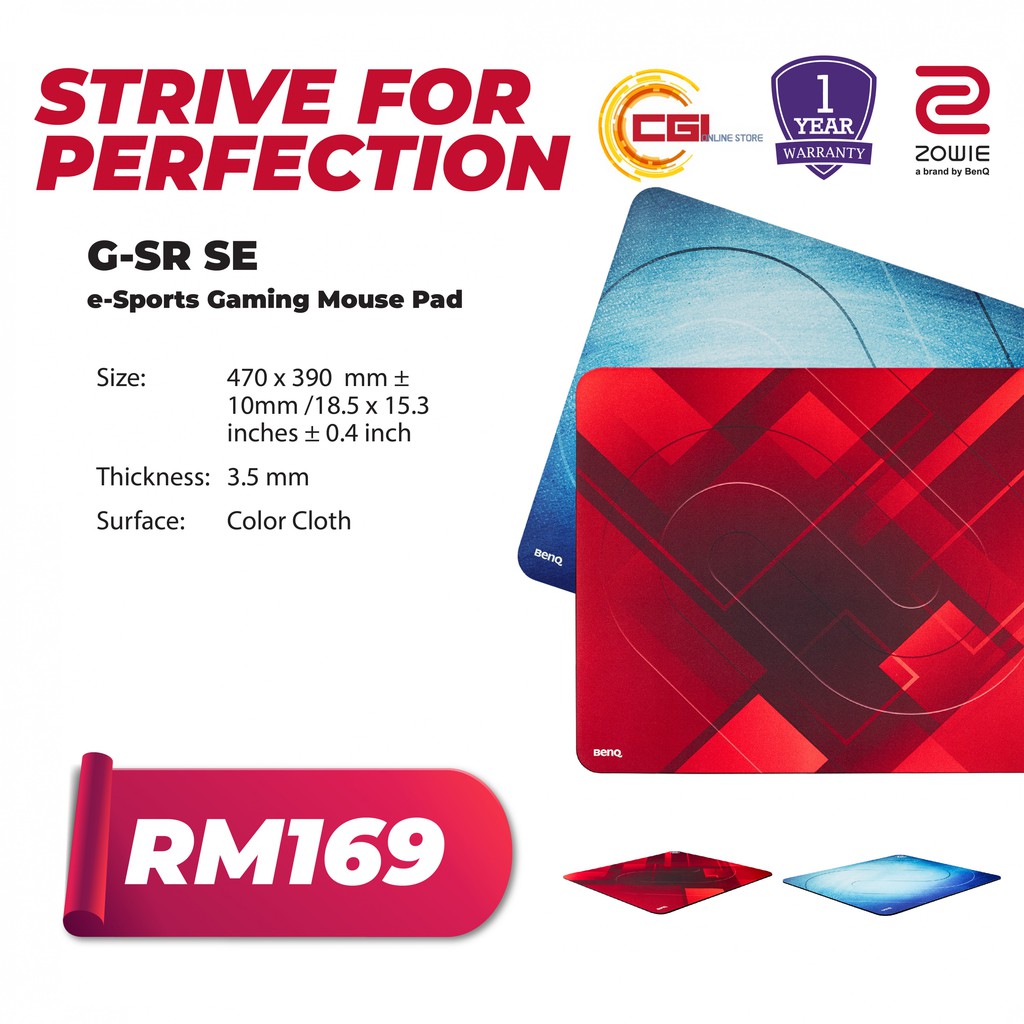 Benq Zowie G Sr Se E Sports Gaming Mousepad Large Shopee Malaysia