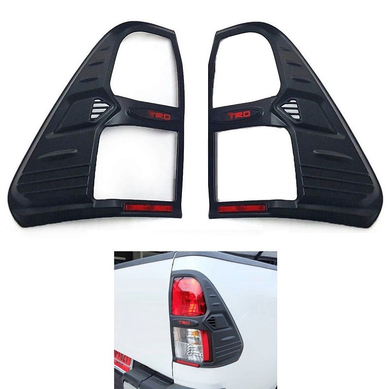 Tail Light Cover For Toyota Hilux 2015-2018 ABS Black Matte Decoration