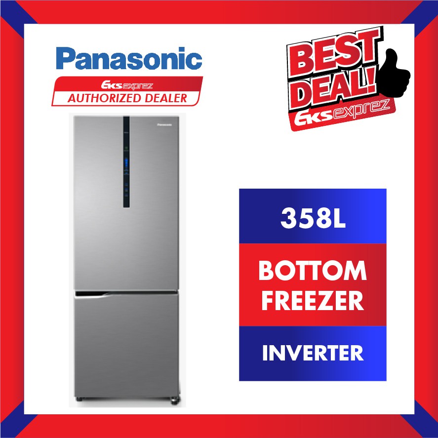 PANASONIC Fridge NR-BC360XSMY 358L 2-Door Bottom Freezer ...