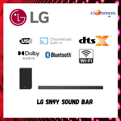 LG SN9Y 520W 5.1.2ch Hi-Res Dolby Atmos Sound Bar with Meridian Technology LG-SN9Y