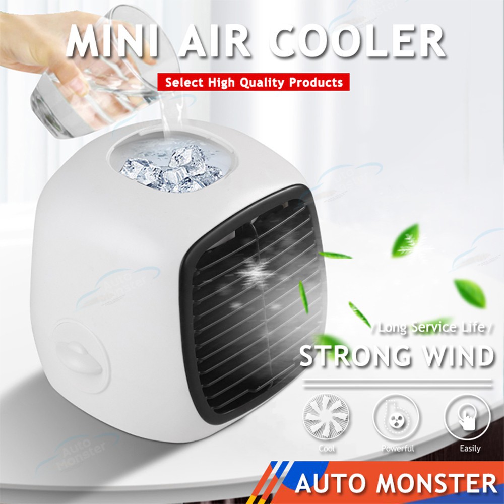 Ready Stockair Cooler Portable Aircond Cooling Fan Table Usb Fans With Ice Compartment For Home Car Shopee Malaysia