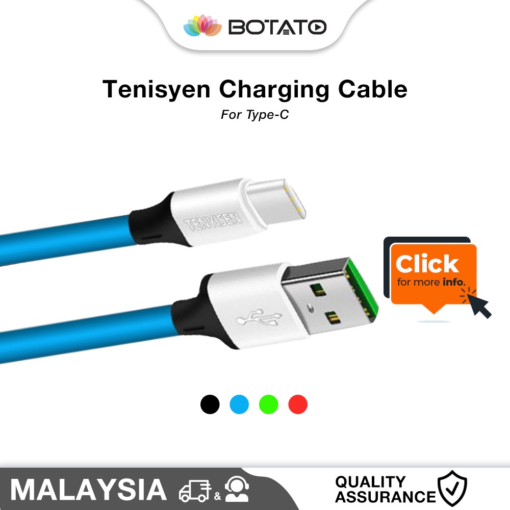 Tenyisen TypeC Fast Charging Cable Shopee Malaysia