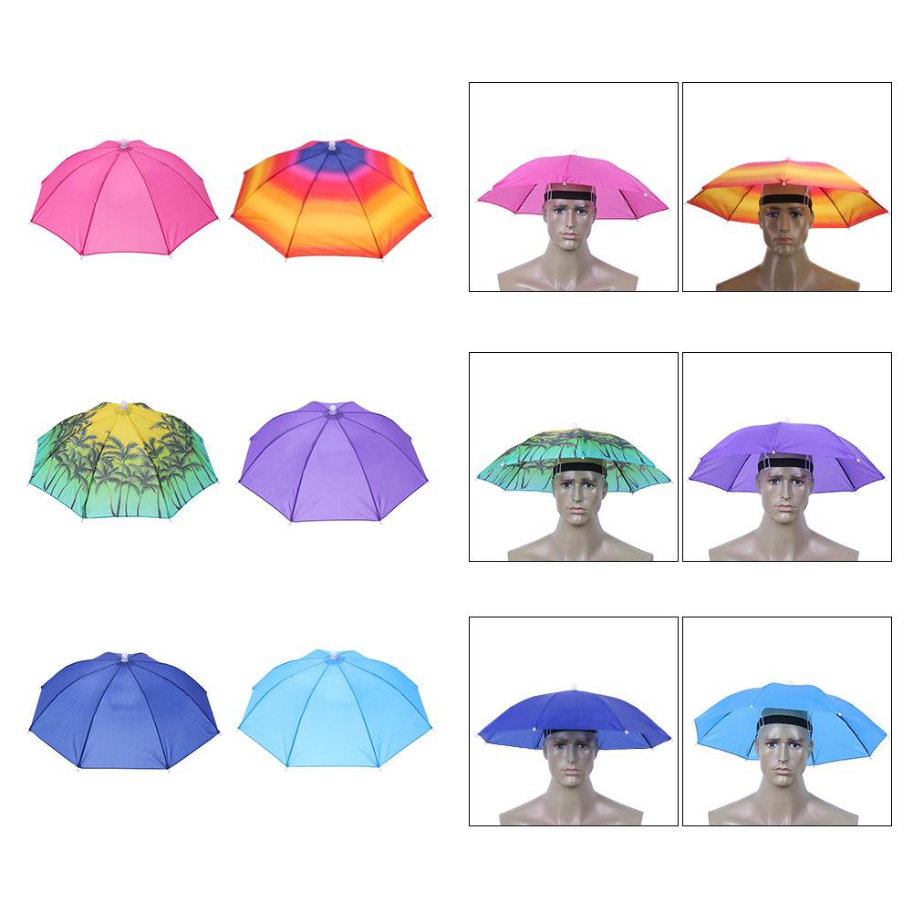 Head Umbrella Anti-Rain Fishing Anti-Sun Umbrella Hat Adults Supplies 