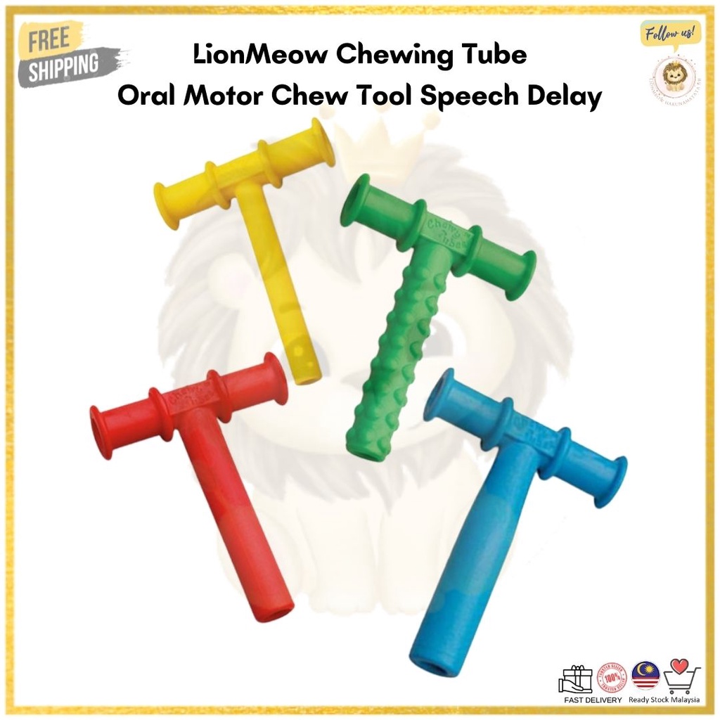 LionMeow Chewing Tube Chewy Tube Oral Motor Chew Tool Speech Delay And