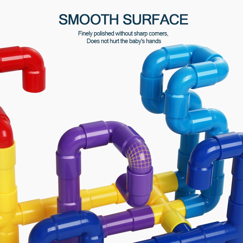 Premium Reliable Kids building blocks toys creative Splicing Pipe Educational set mainan Multi Have - Image 3