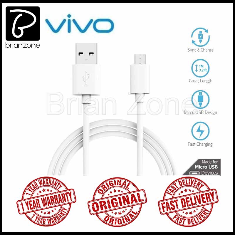 Original Vivo Fast Charging Micro USB Cable for Charge and Data Sync