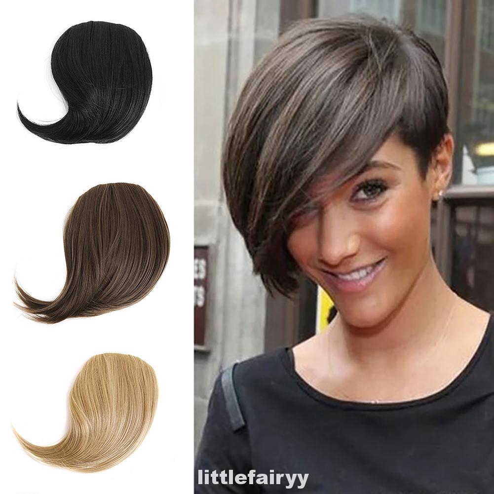 Short Neat Bangs Clip On Front Bang Side Fringe In Hair Extensions