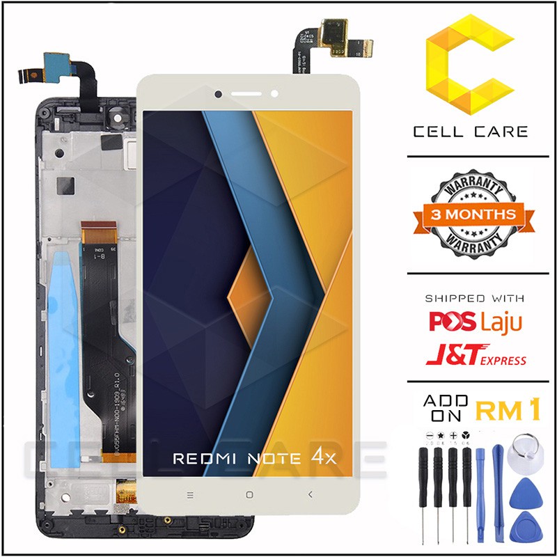 Cellcare Xiaomi Redmi Note 4x Lcd Glass Touch Screen Digitizer With Frame Shopee Malaysia