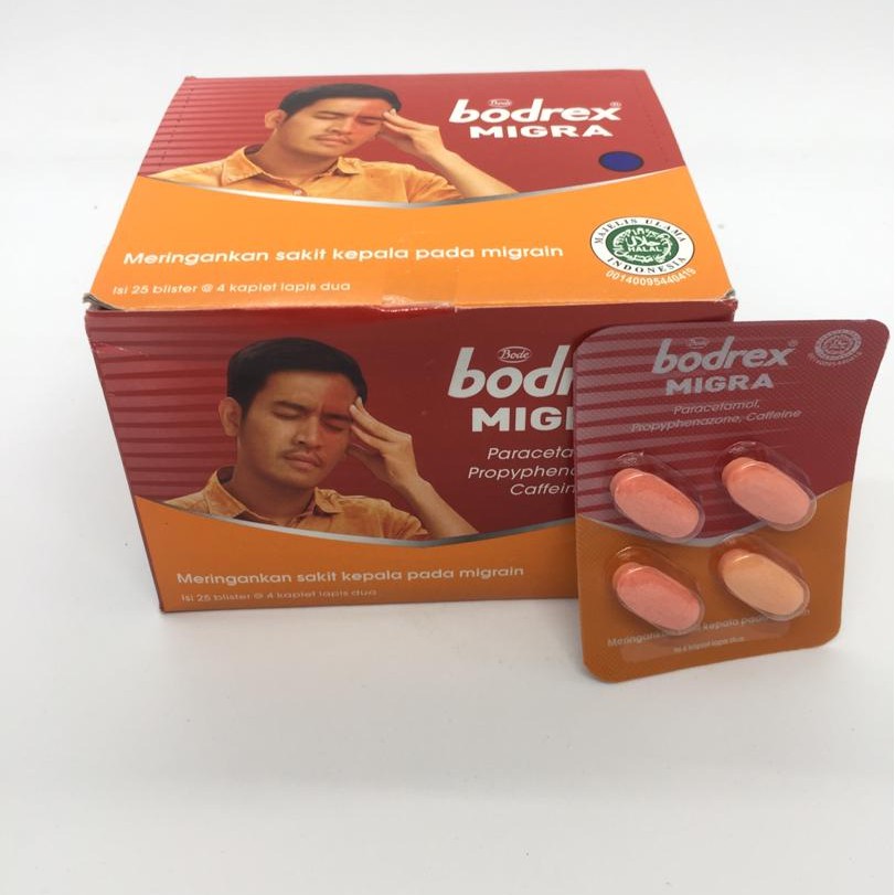 Bodrex Migra Ubat Sakit Kepala Migrain Harga Untuk 1box 25papan Shopee Malaysia
