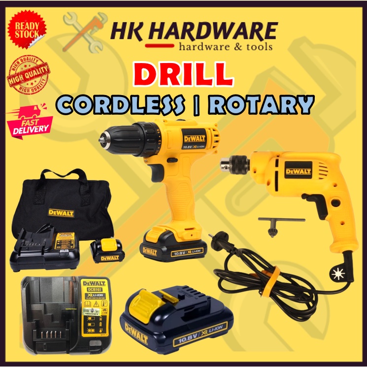 ORIGINAL DEWALT DRILL MACHINE IMPACT BATTERY CORDLESS & ROTARY DRILL ...