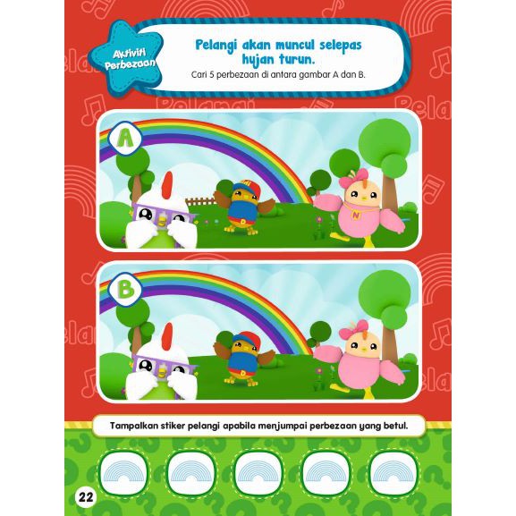 Buku Aktiviti Didi Friends Eh Wau Bulan Pelangi Sticker Shopee Malaysia