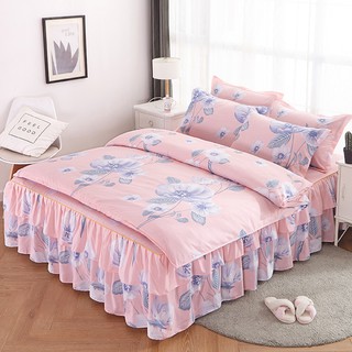 Han Edition Web Celebrity Cotton Princess Bed Skirt Covered 4