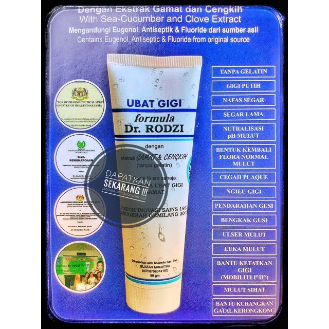 Elak Nafas Berbau dengan Ubat Gigi Gamat Formula by Dr 