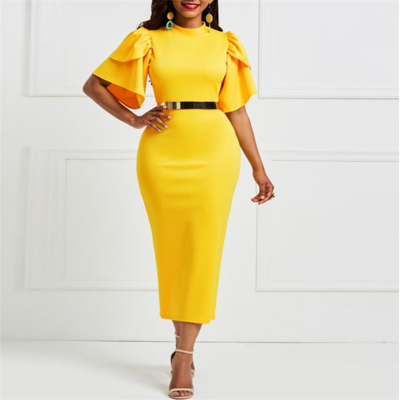 yellow dress summer 2019