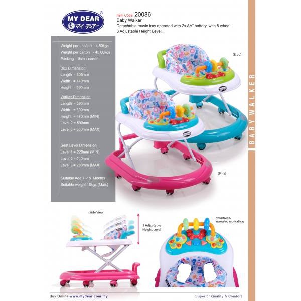 Baby Walker My Dear 086 Shopee Malaysia