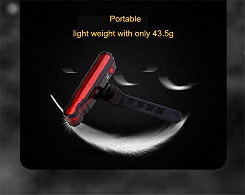 Laser Pointer Function USB Rechargeable Bike Rear Lights Cycling Safety Flashlight Warning Emergency Lights LEADBIKE LED Bicycle Laser Tail Light Cool Spider Lighting Effects Design 