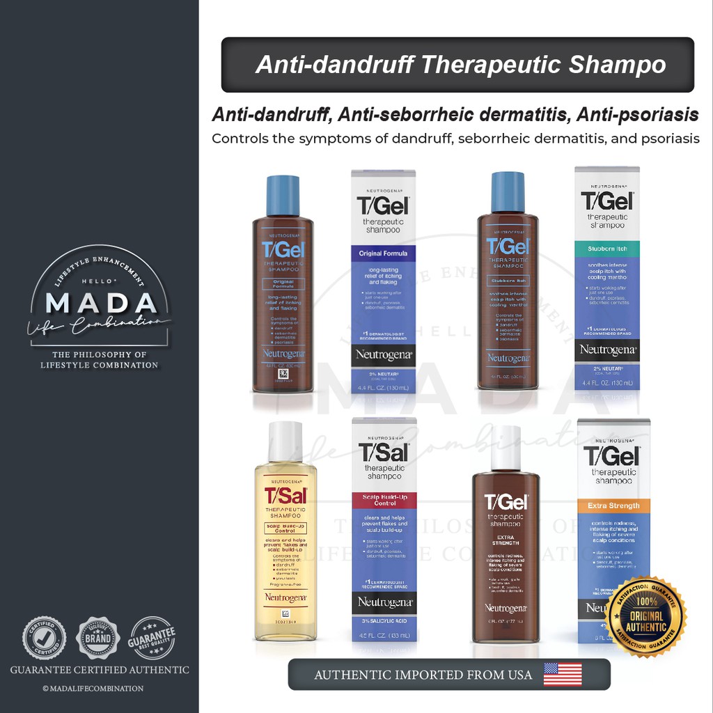 Readystock Neutrogena T Gel Therapeutic Shampoo Original Anti Dandruff Extra Strength T Sal Scalp Control Stubborn Itch