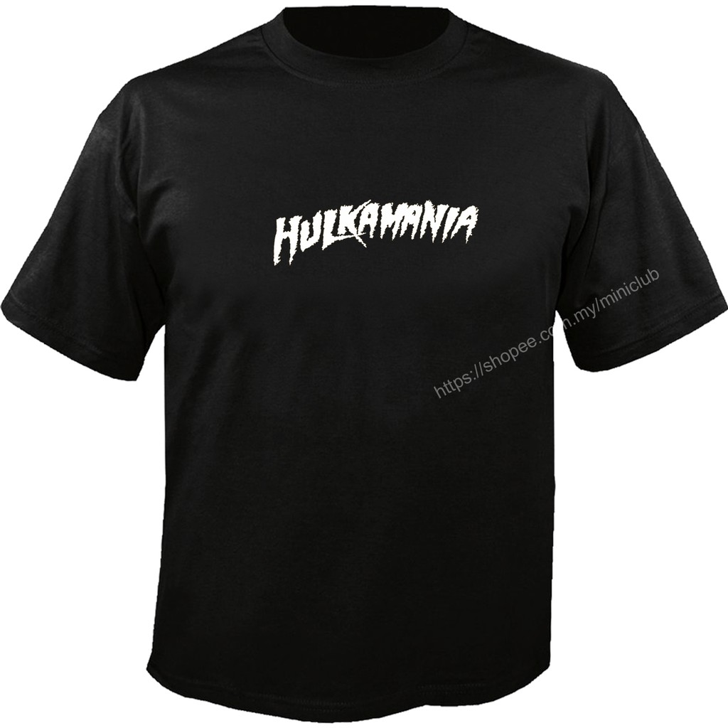 Hulkamania Logo Custom Tshirt BLACK COLOR (S-3XL) | Shopee Malaysia