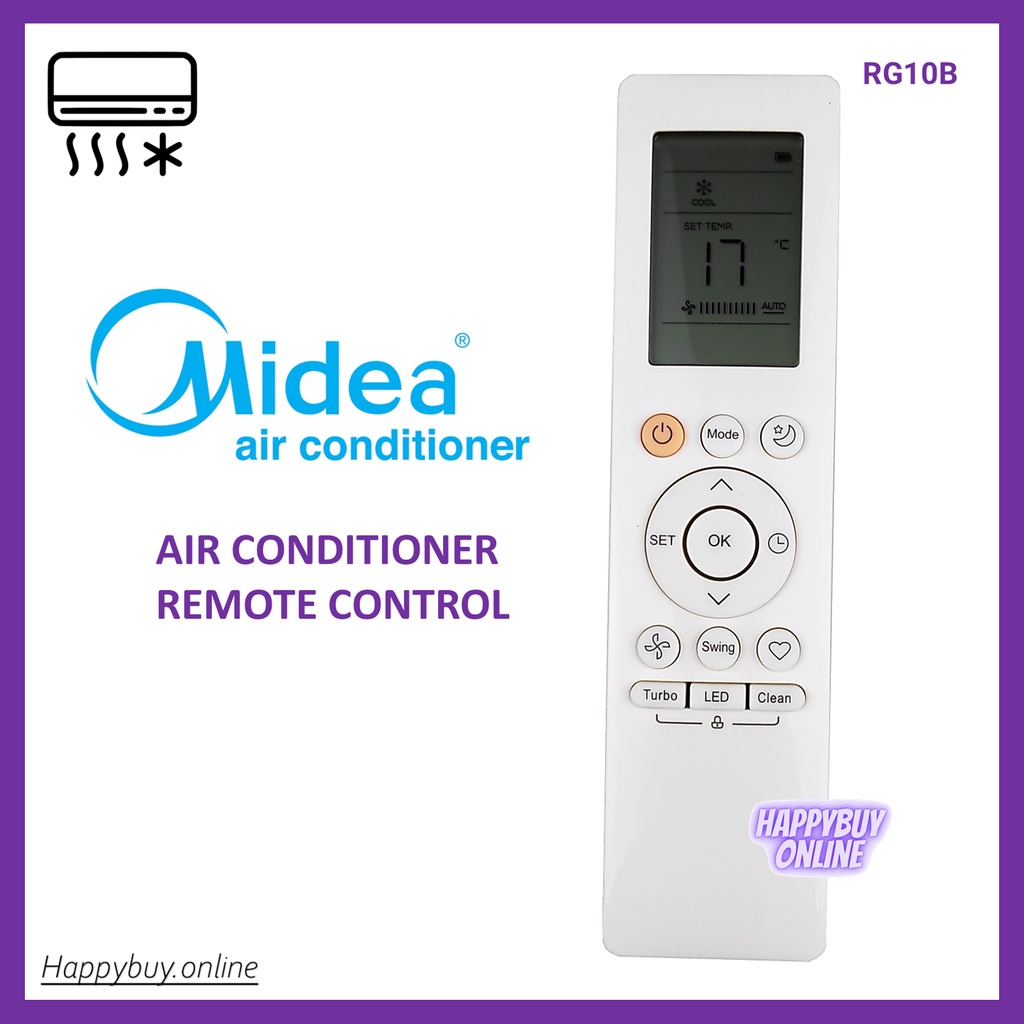 Compatible fpr Midea Air Cond Aircond Air Conditioner Remote Control