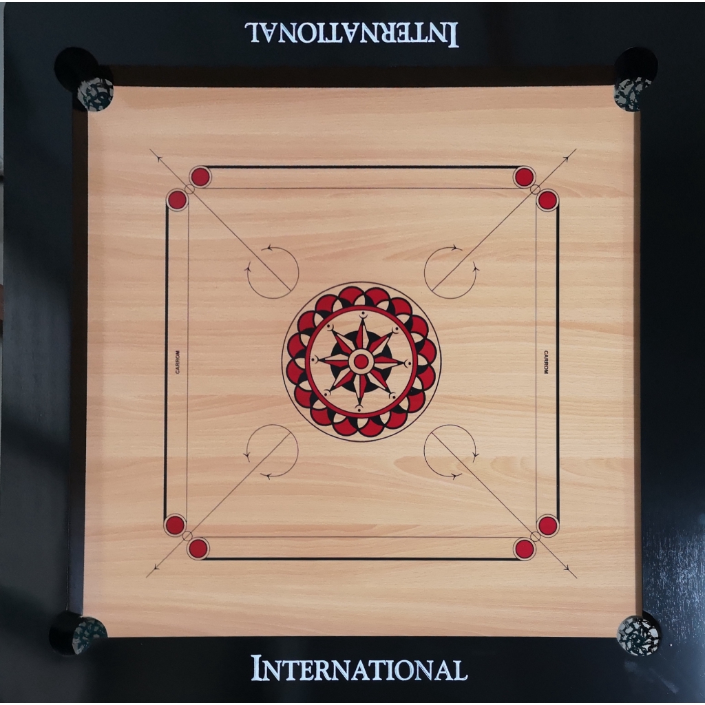 GC919 International Carrom Board Set with Carrom Men/Stricker (Size 93