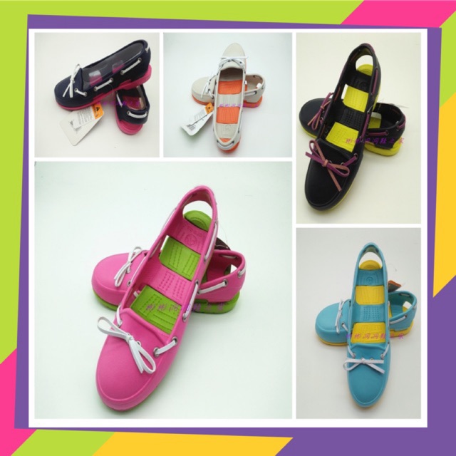 croc boat shoes womens