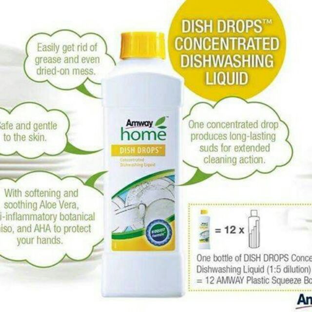 Amway home Dish Drops Concentrated Dishwashing Liquid 1L / Cecair Pencuci Pekat Shopee Malaysia