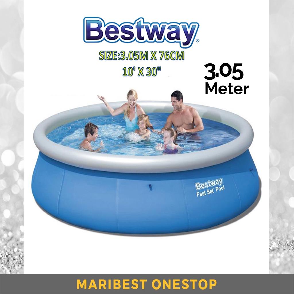 Bestway 3.05 Meter 57266 Inflatable Swimming Pool 10' X 30" FAST SET