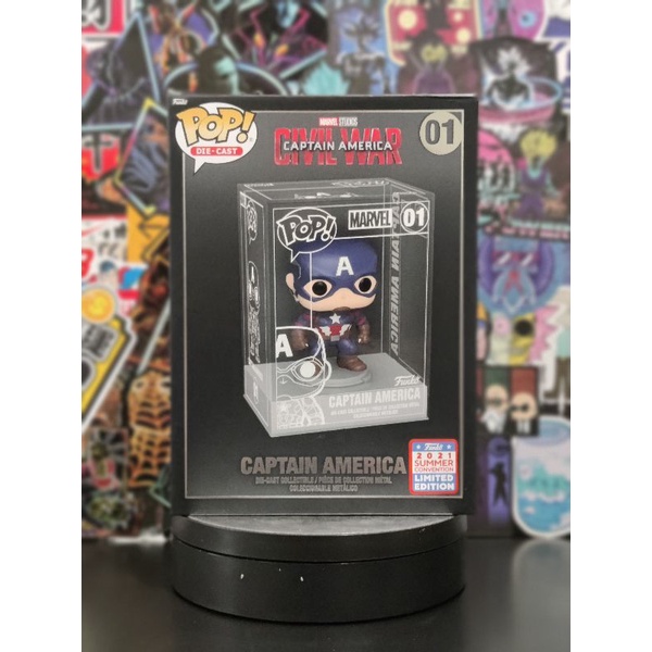 Funko POP! MARVEL DIECAST CAPTAIN AMERICA FUNKON 2021 SHARED EXCLUSIVE