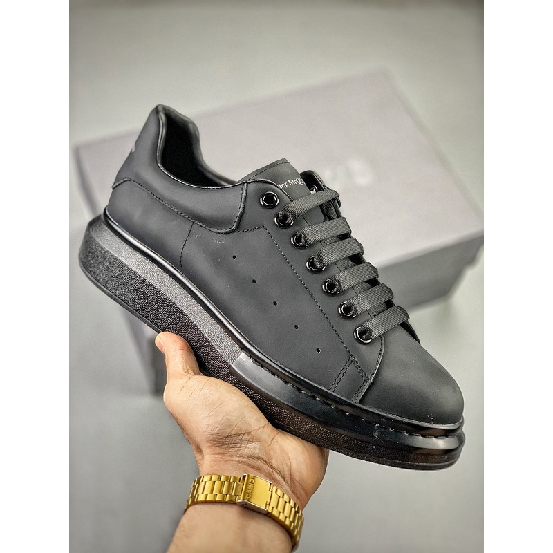 black leather casual sneakers