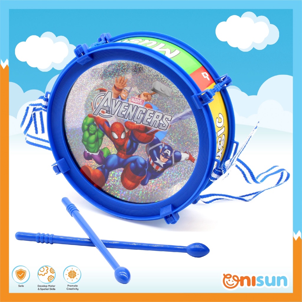 Baby Avengers Drum Rattle Early Learning Music Toy (Mainan Bayi)