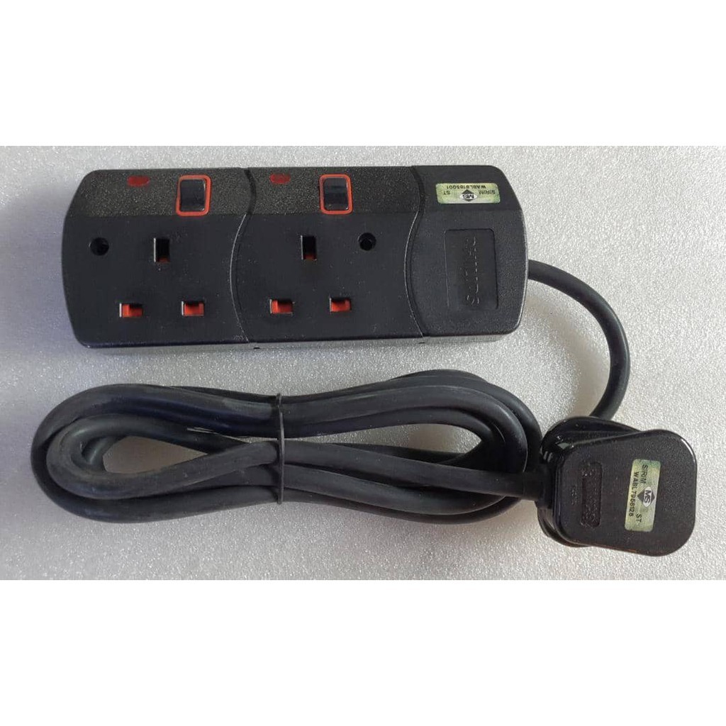 Philips Extension 2 Gang Way with Individual Switch Power Extension