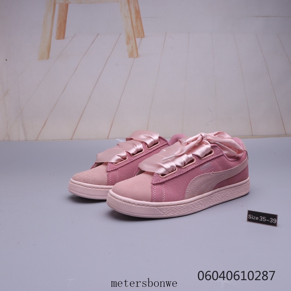 puma pink ribbon sneakers
